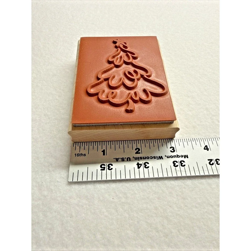 Stampin' Up! Christmas Peace 1995 Set 4 Wood Mount Rubber Stamps Dove Bell Tree
